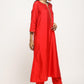 trueBrowns Orange Laced Kurta- Foil Pant | Swadesiicart