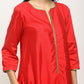 trueBrowns Orange Laced Kurta- Foil Pant | Swadesiicart