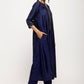 trueBrowns Blue Laced Kurta- Foil Pant | Swadesiicart