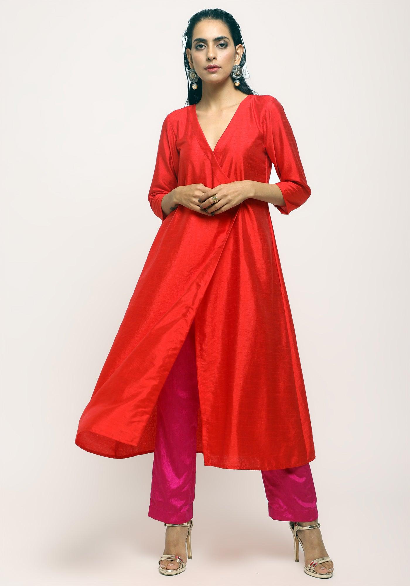 trueBrowns Pink Angrakha Set | Relove | Swadesiicart
