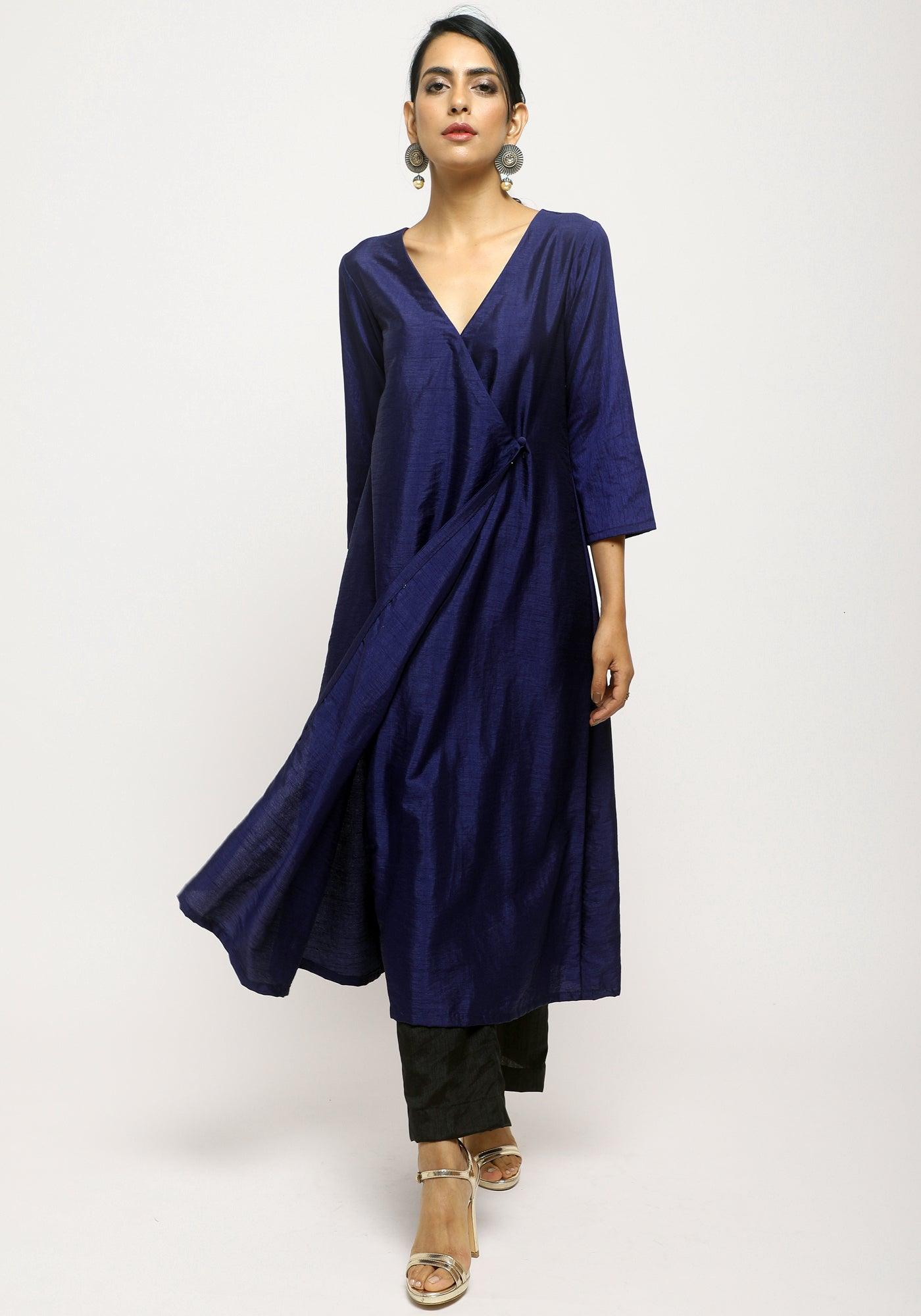 trueBrowns Blue Angrakha Set | Swadesiicart