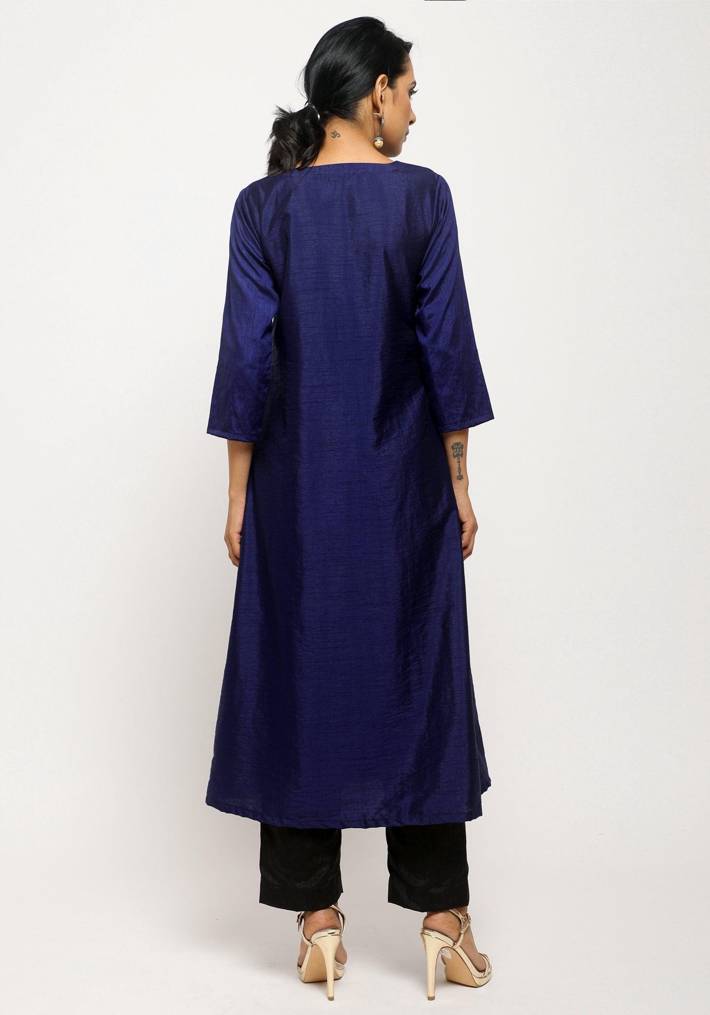 trueBrowns Blue Angrakha Set | Swadesiicart