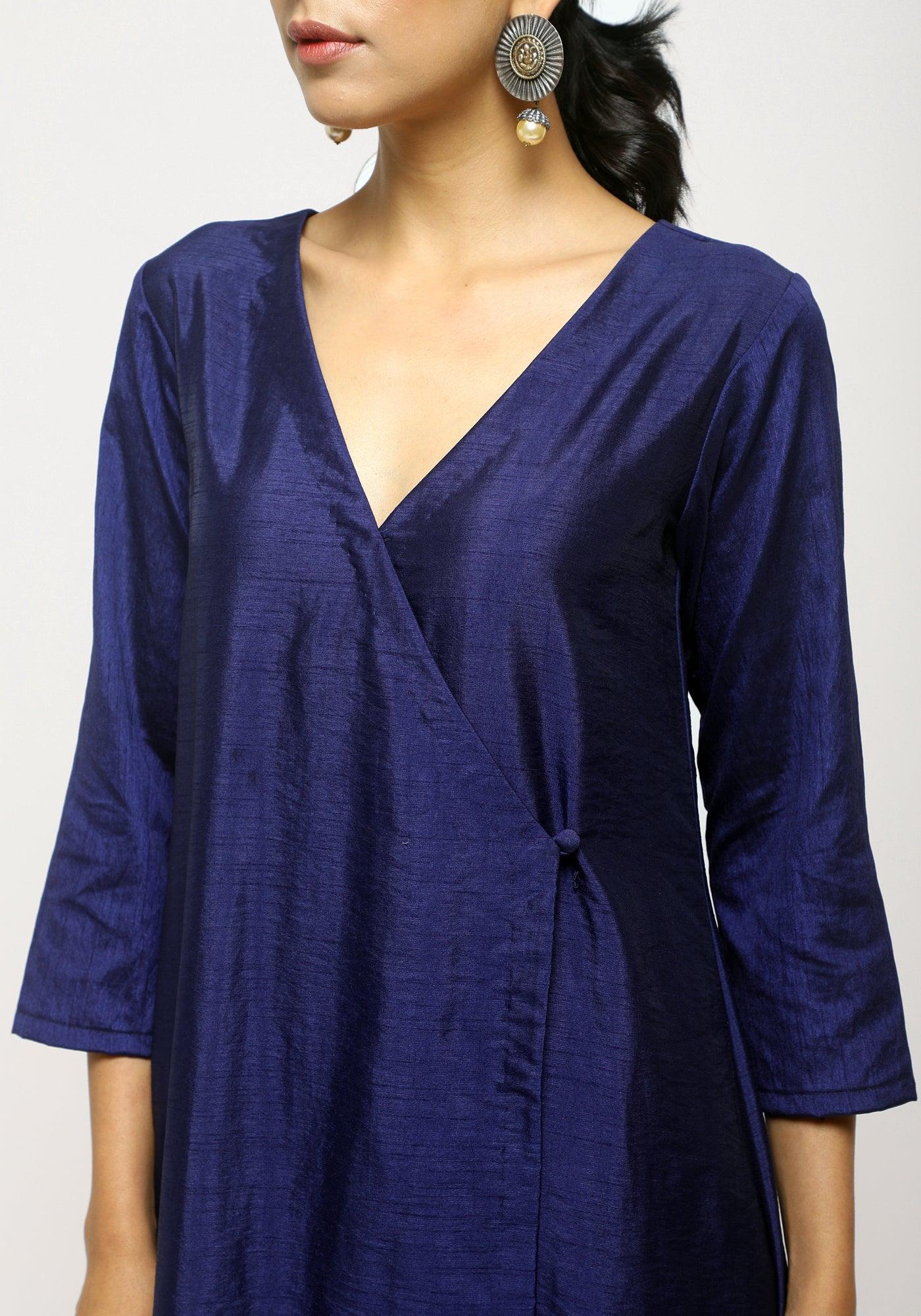 trueBrowns Blue Angrakha Set | Swadesiicart