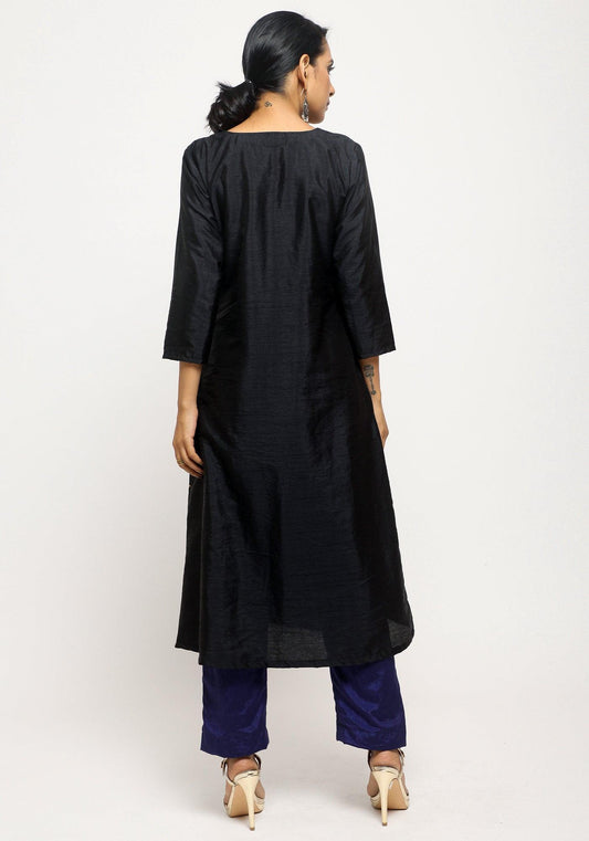 trueBrowns Black Foil Angrakha Set | Swadesiicart