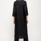 trueBrowns Black Foil High Slit Set | Swadesiicart