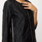 trueBrowns Black Foil High Slit Set | Swadesiicart