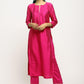 trueBrowns Pink Foil High Slit- Foil Pant | Swadesiicart