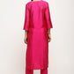 trueBrowns Pink Foil High Slit- Foil Pant | Swadesiicart