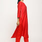 trueBrowns Orange Foil High Slit- Foil Pant | Swadesiicart