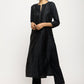 trueBrowns Black Foil High Slit- Foil Pant | Swadesiicart