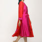 trueBrowns Orange Pink Silk Jacket | Swadesiicart
