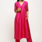 trueBrowns Orange Pink Jacket Kurta Set | Swadesiicart