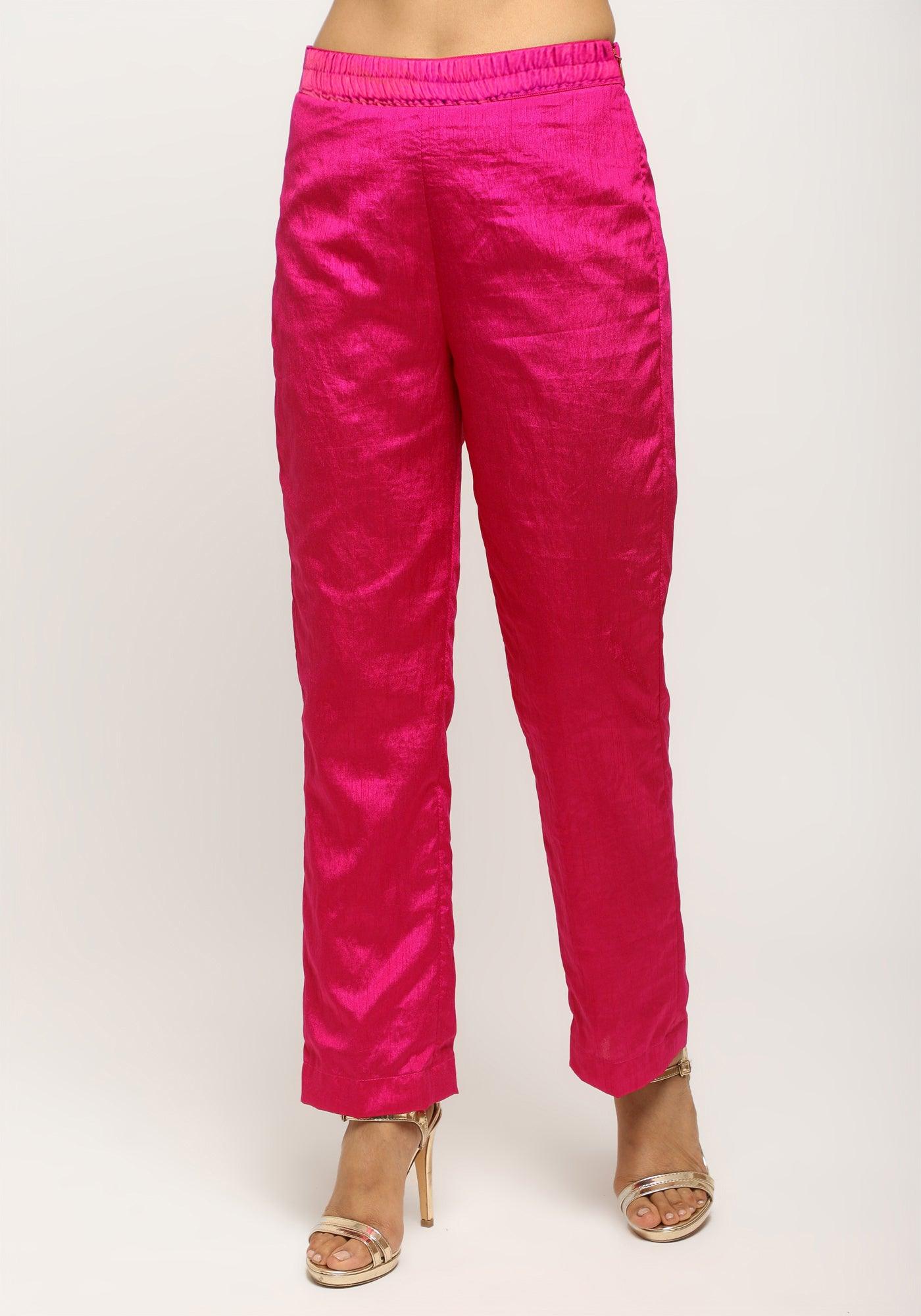 trueBrowns Orange Pink Jacket Kurta Set | Swadesiicart