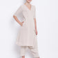 trueBrowns Beige Pure Cotton Angrakha | Swadesiicart