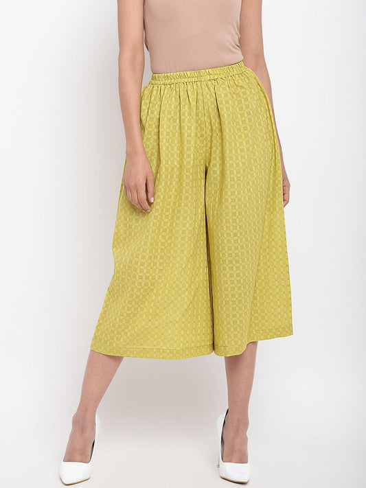 trueBrowns Green Cotton Pant | Swadesiicart