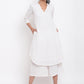 trueBrowns White Dobby Kurta Set | Swadesiicart
