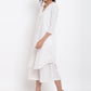 trueBrowns White Dobby Kurta Set | Swadesiicart