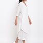trueBrowns White Dobby Kurta Set | Swadesiicart