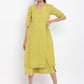 trueBrowns Green Cotton Angrakha Kurta Set | Swadesiicart