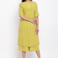 trueBrowns Green Cotton Angrakha Kurta Set | Swadesiicart