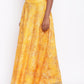 trueBrowns Yellow Foil Organza Skirt | Swadesiicart