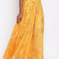 trueBrowns Yellow Foil Organza Skirt | Swadesiicart