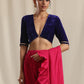 trueBrowns Blue Velvet Gota Blouse | Swadesiicart