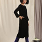 trueBrowns Black Velvet slit Kurta | Swadesiicart