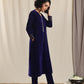 trueBrowns Blue Velvet Gota Kurta | Swadesiicart