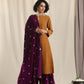 trueBrowns Brown Velvet Slit Kurta | Swadesiicart