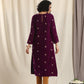 trueBrowns Wine Velvet Embroidered Slit Kurta | Swadesiicart