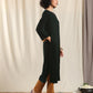 trueBrowns Green Velvet Slit Kurta | Swadesiicart