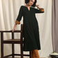 trueBrowns Green Velvet Slit Kurta | Swadesiicart