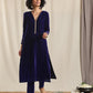 trueBrowns Blue Velvet Pant | Swadesiicart