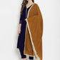 trueBrowns Brown Velvet Shawl | Swadesiicart