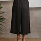 trueBrowns Crinkle Palazzo - Black | Swadesiicart