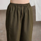 trueBrowns Cotton Linen Dark Green Pant | Swadesiicart