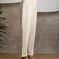 trueBrowns Beige Pure Cotton Pant | Swadesiicart