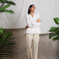 trueBrowns Beige Pure Cotton Pant | Swadesiicart