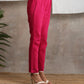 trueBrowns Pink Crinkled Pant | Swadesiicart