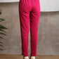 trueBrowns Pink Crinkled Pant | Swadesiicart