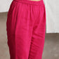 trueBrowns Pink Crinkled Pant | Swadesiicart