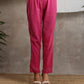 trueBrowns Magenta Pink Crinkled Pant | Swadesiicart