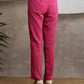 trueBrowns Magenta Pink Crinkled Pant | Swadesiicart