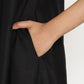 trueBrowns Cotton Linen Black Kurta Pant Set | Swadesiicart
