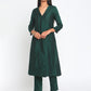 trueBrowns Green Silk Angrakha Set | Swadesiicart