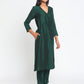trueBrowns Green Silk Angrakha Set | Relove | Swadesiicart