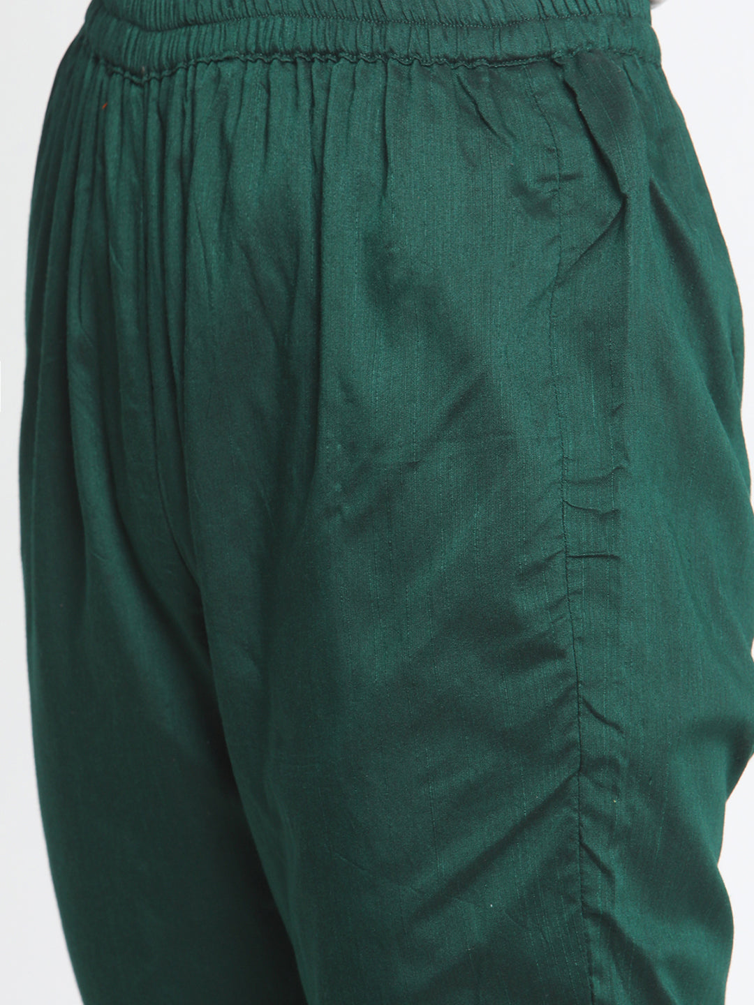 trueBrowns Green Silk Angrakha Set | Swadesiicart