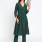 trueBrowns Green Silk Angrakha Set | Swadesiicart