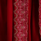 trueBrowns Red Velvet Embroidered Shawl | Swadesiicart